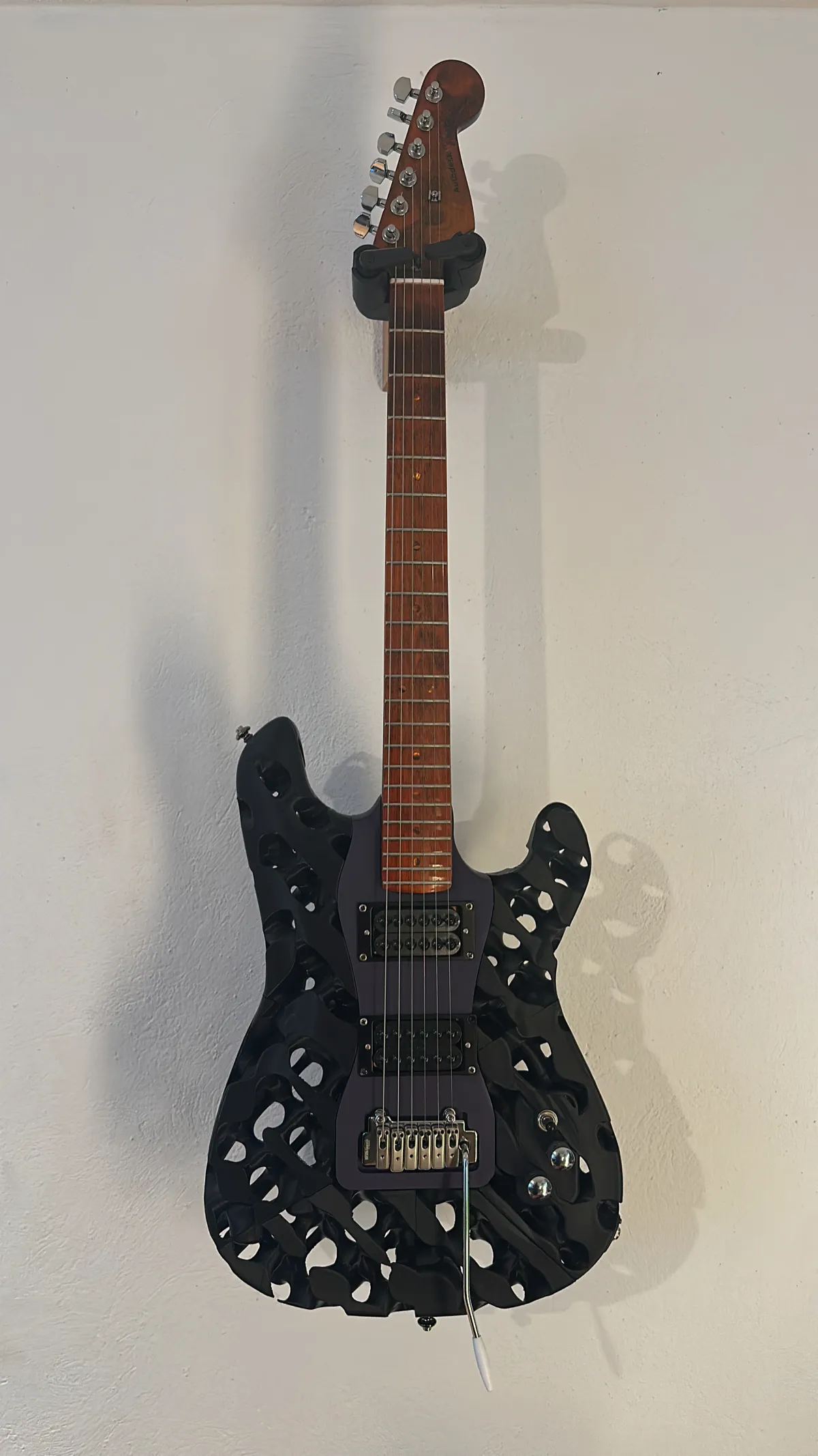 Placeholder digital engineering image for the FDM 3D-printed electric guitar case